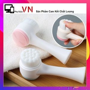Cọ Rửa Mặt 2 Đầu Massage Mặt Giúp Loại Bỏ Bụi Bẩn Bã Nhờn Sẽ Khít Lỗ Chân Lông Hiệu Quả - Cọ massage rửa mặt KOREA 2 đầu 3D Gai Silicon Cao Cấp