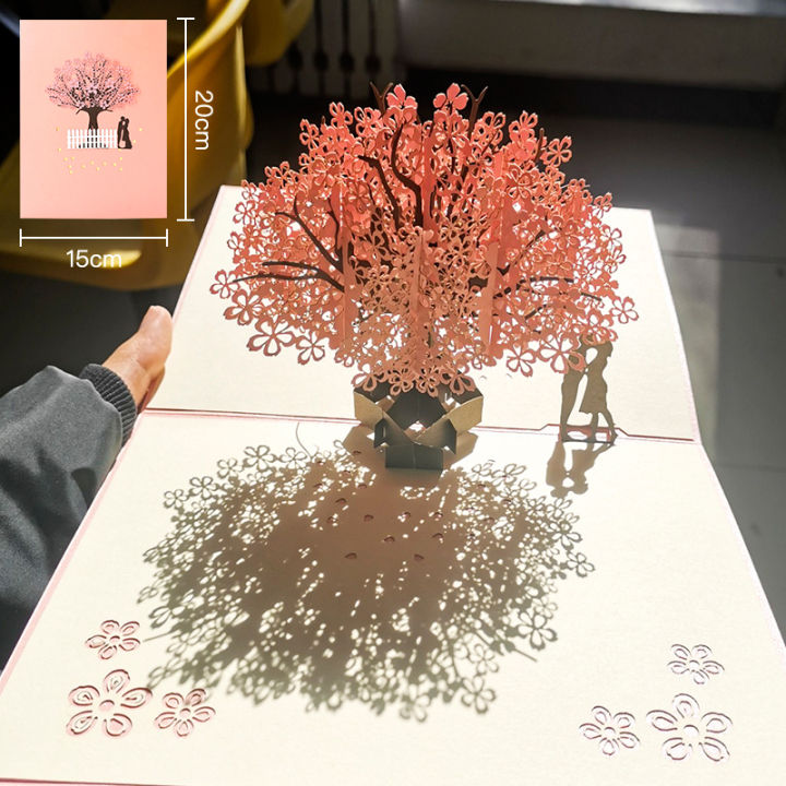 Lovepop Cherry Blossom Pop Up Card - 3D Card Mother's Day Card Popup Mothers Day Call Card For Woman Card For Mum Anniversary Pop Up Card Spring Card Greeting Card Pop Up Birthday Card