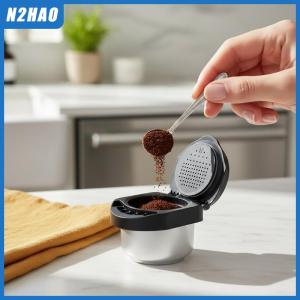 N2HAO Coffee Adapter for Dolce Gusto Machine Reusable Stainless Steel Conversion Pod for Kitchen and Travel Easy Cleaning