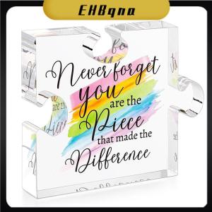 EHBqna แผ่นอะคริลิคสำหรับตกแต่งโต๊ะทำงานเป็นของขวัญสำหรับตกแต่งโต๊ะแผ่นโลหะกราฟิกสำหรับเทศกาลวันจบการศึกษาขอบคุณคุณครู