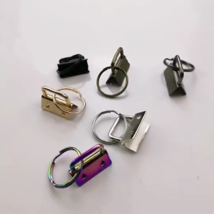 20Pcs Key Fob Hardware Bulk Fob Wristlet Hardware Keychain Fob Hardware with Keyring for Wristlet Keychain Key Lanyard