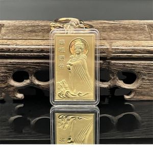 Gantungan Kunci MaZu Feng Shui Koin Keychain Clip Koin Emas Keberuntungan Souvenir Gantungan Keychain HP