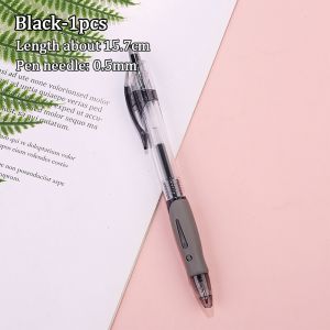 1PCS Retractable Gel Pen 0.5mm Black Blue Red Gel Ink Refill Gel Pen School Office Supplies Stationa