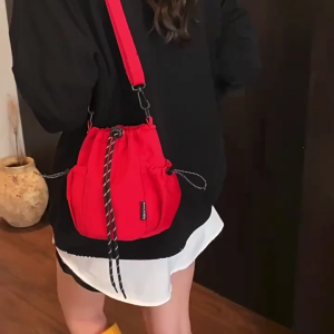 Stylish Round Crossbody Bag Practical Nylon Satchel Travel Friendly Design Shoulder Bags For Daily Use Summer 2025