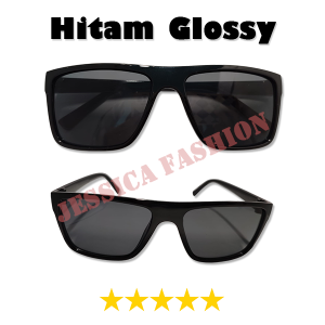 Kacamata Gaya Untuk Pria Wanita Dewasa Lensa Hitam Anti Silau Matahari Full Frame Kotak Square Cocok Untuk Traveling Hiking Mancing Gowes Berkendara - BISA COD