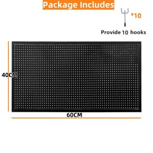 Pegboard Wall Organizer Punching-free Wall Storage Rack Kitchen Garage Hanging Shelf with Sticky Hook DIY Decoration Combination Accessories