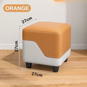 ☘️เทคโนโลยีผ้าครัวเรือนเก้าอี้ขนาดเล็กโต๊ะกาแฟเก้าอี้สีจับคู่รองเท้าเปลี่ยนสตูลไม้เนื้อแข็งเก้าอี้ต่ำประตูรองเท้าเปลี่ยนสตูล