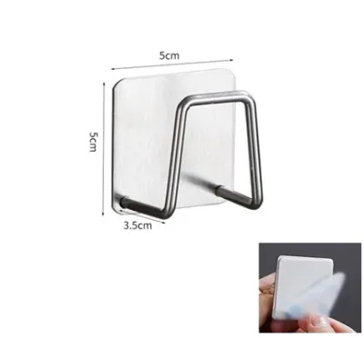 Móc Inox 304 Treo Đồ Dán Tường Chữ A - Móc Inox Treo Vung Mút Rửa Chén Đồ Dùng Nhà Bếp