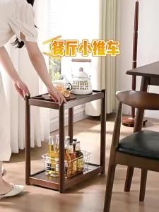 CraftedLiving SG-Corner side table for living room movable flower stand small sofa table side table for small spaces solid wood side cabinet