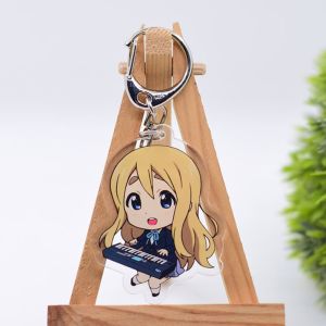 COSE Anime Accessories Cosplay Bag Pendant Cartoon Double Sided Acrylic Keychain K-ON!! Key Holder Chibi Keyring