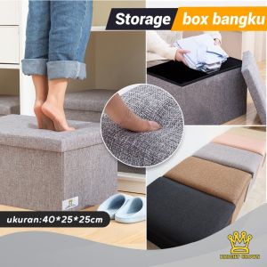 Storage Box Bangku Kursi Penyimpanan Barang Bangku Serbaguna Organizer Box  Memiliki slot yang luas untuk sebuah kotak penyimpanan