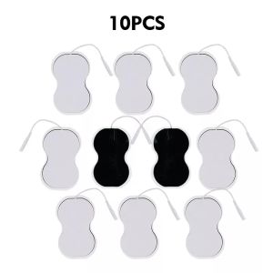 8.9*5.5cm 10pcs Extra Replacement Non-woven Gel Electrodes Patches Self Adhesive Tens Electrode Pads Electronic Muscle Stimulator Electric Massager Machine for 0.2cm Pin Leading Wire Line