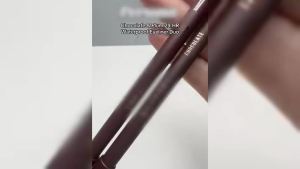 2025 New 24 HR Waterproof Eyeliner Duo Sharpenable Eye Pencil No Smudging Fading 2 in 1 Eye Liner and Eyebrow Pencils Smooth and Easy to Color (Black+Beige)