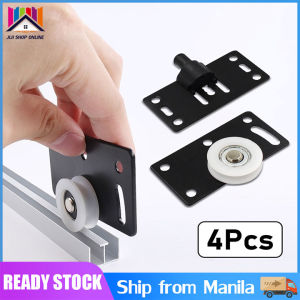 🔝 Original 【24 hours delivery】4 Set Wardrobe Cabinet Cabinet Sliding Door Roller Closet Durable Hanging Concave Pulley Caster