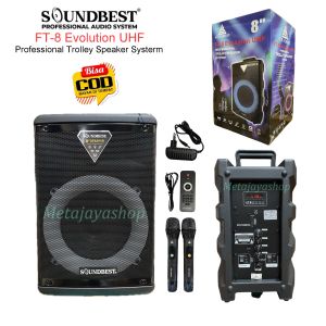 Speaker Portable Meeting Soundbest FT-8 8inch + 2 Mic Wireless Bluetooth USB