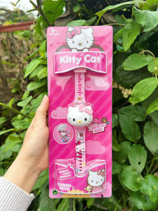 Đồng hồ Hello kitty điện tử phát nhạc phát sáng đồng hồ cho bé xem ngày giờ