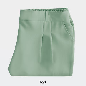 กางเกงสาวอวบอ้วน เอวสม็อคหลัง ขายาว 8 ส่วน เอว 32 - 48 นิ้ว / สีเขียวมินต์