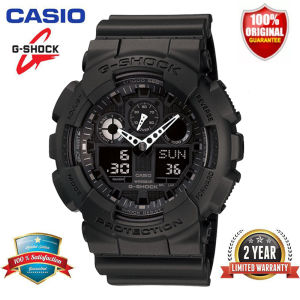 (Ready Stock Free Shipping) jam tangan lelaki G Shock Watch Men Sport Watch Dual Time Display jam tangan lelaki waterproof original World Time LED Auto Light Men Formal Casual Watches GA-100-1A1