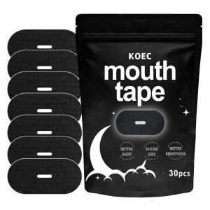 VOYUE 30Pcs Reduce Dry Mouth Stop Snoring Patch Improve Sleeping Skin-Breathable Mouth Orthosis Tape Gentle Sleep Aid Mouth Tape for Sleeping Stop Mouth Breathing
