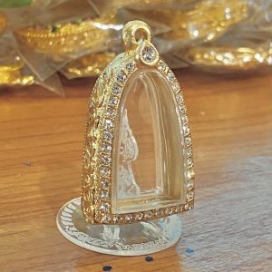 พระรอด ทองไมครอนติดเพชร CZ ชุบน้ำทอง 5K 🔥 กรอบพระหลวงปู่ทวด เกรดดีที่สุด 🔥 ราคาส่ง