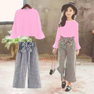Setelan Anak Perempuan Setelan Anak Cewek Setelan Anak Kaos Setelan Anak Kotak-Kotak