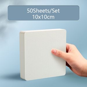 UUMIR 50Sheets/Set Square/Round/Rectangle Watercolor Paper Professional Blank Watercolor Cardboard High Quality Art Painting Special Paper Watercolor Painting