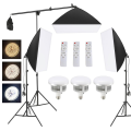 Bộ đèn studio chụp ảnh, Đèn bổ sung phòng phát sóng trực tiếp, Cao 2m Softbox 50x70, Bộ LED 3 màu - Phụ kiện, Vật liệu hộp ánh sáng phản chiếu hạt vải, Điện áp đầu vào: 110-220v. 