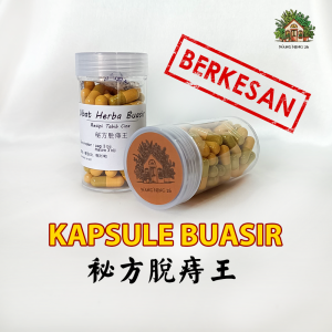KAPSUL BUASIR BERKESAN 秘方脱痔王 100% Ramuan Herba | Resipi Tabib Cina | hemorrhoids | 痔疮药