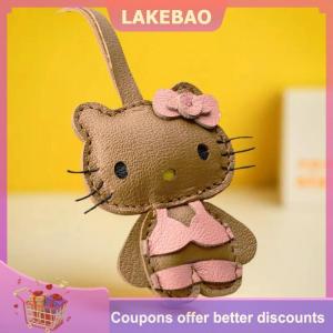 【LAKEBAO】 Dễ thương phim hoạt hình bikini Hello Kitty Mặt dây chuyền Keychain Kawaii sáng tạo quyến rũ PU Móc Chìa Khóa Ba lô mặt dây chuyền phụ kiện Quà Tặng