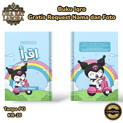 QRO Custom Anak Milenial Hardcover Full Color (Free Tulis Nama & Foto) Buku Iqro A5 Custom Jilid 1 - 6 Lengkap Iqro QR Kado Ulang Tahun Hampers