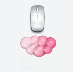 Cloud-shaped transparent gradient silicone keyboard wrist rest & mouse pad suitable for hand supper
