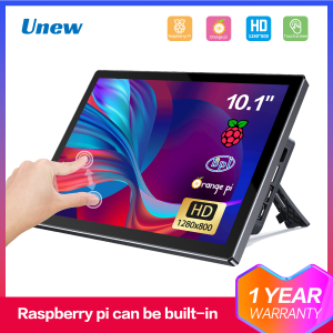 Unew 10.1 inch Raspberry PI Touch Screen Monitor 1280X800 IPS Display HDMI Type-C Compatible with xbox series s Pi 3 4 5