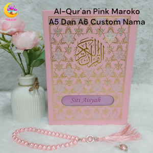 Custom Nama Al-Quran A5 Hologram Free Tasbih - Al-Quran Emas / Hologram / Maroko - Istiqomah