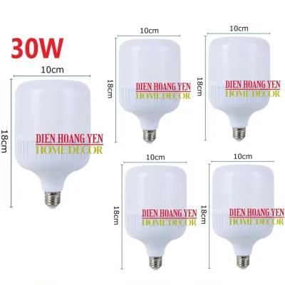Bộ 5 bóng đèn Led 30W cao cấp tiết kiệm điện