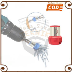 Adapter Kepala Magnet Obeng Sekrup Magnetic Ring Screwdriver Baja Alloy Electric Cincin 15MMX24MM