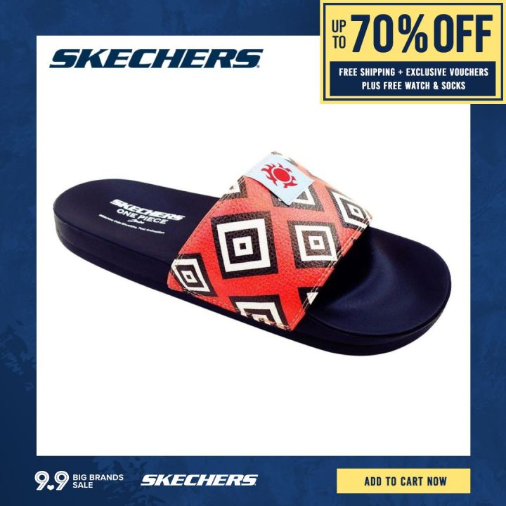 Skechers Men Jinbe One Piece Slippers Black Multi Lazada PH