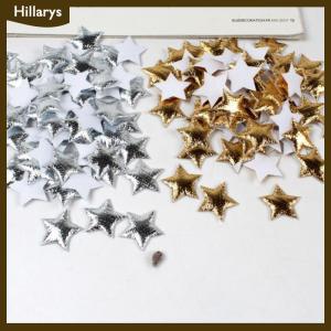 [Hillarys] 100Pcs Stars for Christmas Party Decor Foam Fabric Stars DIY Scrapbook Cards Ornaments Embellishments Accessory