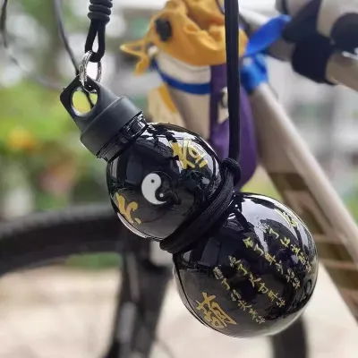 Chinese Style Gourd Water Bottle Creative Portable Kettle Sport Pumpkin Tumbler 750ml Sports Water Bottle Large Capacity Free Taoism Gold Sticker Portable Cold Resistant