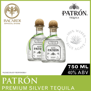[Bundle of 2] Patron Silver/ Reposado/ Anejo Tequila - 750ml / 75cl 40% ABV - Spirit Distilled and Aged in Handmade Barrels