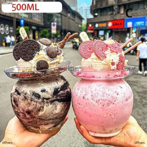 [COD] dfhws 500ml PET Container Kimchi Jar Water Bottle Milk Tea Drinking Cup Portable Bottle Kitchen Water Bottle Home