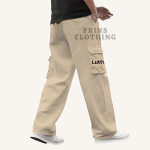 Celana panjang Cargo Bahan Fleece Lettucy Art Cargo Fleece Long Pants Celana Panjang Flecee 280gsm Pria Wanita Distro Warna Hitam Terbaru Frins Clothing