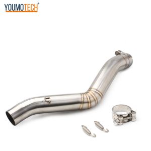 For Benelli Leoncino 500 BJ500 Motorcycle Full Exhaust System Front Middle Link Pipe Moto Escape Modify Exhaust Middle Pipe Connect Link Tube Modified Slip On Catalyst