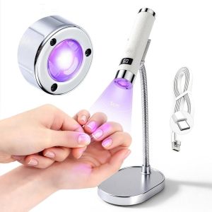 PLLEWY Auto Sensor Mini UV Nail Lamp Handheld Rechargeable Cordless Nail Drying Lamp Professional Fast Curing Nail LED Curing Light All