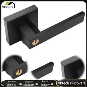 【Vodool】 Indoor Door Lock Reversible Right Left Sided Doors Aluminum Alloy Handle Lock for Room Office Bedroom Home Privacy