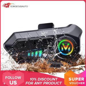 BT 5.3 Headphone Smart Noise Reduction Wireless Headset IPX6 Waterproof with Voice Assistant for Riders and Outdoor Adventures