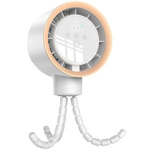 Portable Desk Octopus Fan 4000mAh 100 Speeds Bladeless Stroller Fan USB Rechargeable Quiet Cooling Fan with Flexible Tripod