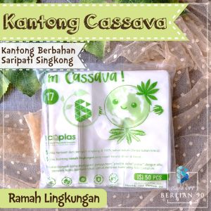 (50 LEMBAR) KANTONG PLASTIK SINGKONG RAMAH LINGKUNGAN PLASTIK SINGKONG TELOBAG ECOBAG MUDAH TERURAI (BERBAGAI MACAM UKURAN)