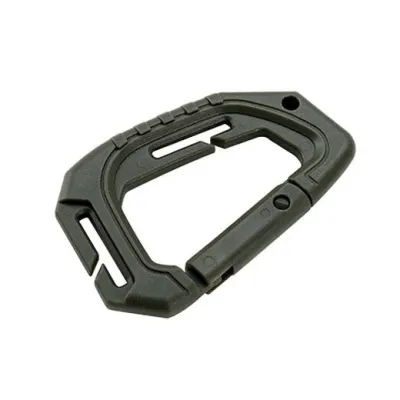 EDC Tool D Shape Plastic Steel PVC Load-Bearing 90KG Carabiner Rock Climbing Hanging Car Keychain D-Shape
