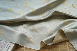 Golden Bird Pattern Color woven Fabric Jacquard Decorative Cloth Dress Handmade Sewing Fabric TJ22118