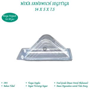 (Isi 50 Pcs-SW3) Mika Sandwich Tray Sandwich Mika Segitiga